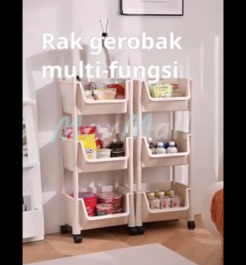 Rak Portable Roda Rak Mainan Rak Troli 4 Tingkat Dengan Roda Rak Salon Lemari Serbaguna Multifungsi Lemari Buku Multifunsi Rak Trolley Susun Dengan Roda Rak Susun TempatRak Buku Portable Serbaguna 4 Susun