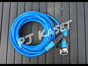 ชุดหัวรดน้ำปรับได้ 7 แบบพร้อมสายยางขนาด 4 หุน เลือกความยาว 3ม. 5ม. 10 ม.15ม. 20ม.ได้ สำหรับรดน้ำต้นไม้ ล้างพื่้น ล้างรถ