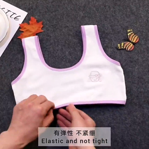 Set 5 Áo lót lá bé gái áo lá học sinh không đệm chất Cotton sữa co giãn thoáng mát từ 24-42 kg áo lót học sinh