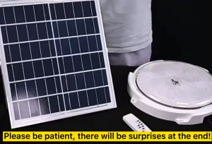 LED Solar Ceiling Light Bedroom Living Room Home Indoor Lighting Waterproof Light Lampu Solar Remote Control Garden Balcony Outdoor Solar Ceiling light Waterproof Panel Solar-Power Lamp With Line Corridor Light