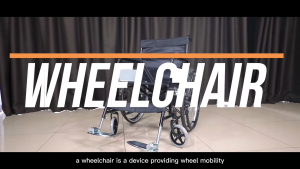 Standard Wheelchair Black Painted Heavy Duty