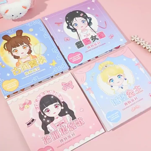 Fashionista Make A Face Sticker Book with 12 Pages and 100 Stickers Dress up Princess Doll Sticker