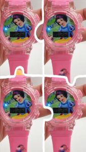 (K84) Jam Tangan Snow White Muzik Lampu / Cartoon Light Music Kids Watch