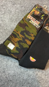 6 Pasang Kaos Kaki Tebal Outdoor PDL TNI Hitam Loreng Kaos Kaki Termal Army Terbaru