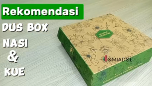 (50 Pcs) Box Dus Kue R5 Motif Batik Hijau Premium - Ukuran 16x12x75 cm