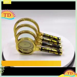 Kính Lúp Magnifier Cao cấp tay cầm hoa Rồng tinh xảo mạ vàng quà tặng cầm tay người già. Size tùy chọn 678910cm