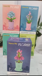 Mainan Anak Building Blocks Flower Pot Bunga Mini Nano Blok Bricks Bouquet Buket Kembang 3D Dekorasi