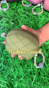 (Gratis Sejadah & Cantolan Tas Manik) Mukena Terusan Travel Mini Pouch Terkecil MURI 2in1 Bahan Parasut Korea Premium Adem Lembut