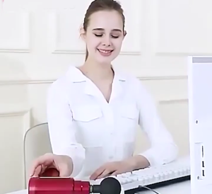 SOPO NGIRO  Mesin Pijat Elektrik Pundak Punggung Tangan Massage Gun - Pijat Elektrik Pijat Getar Deep Tissue Muscle Massager Gun 4 In 1