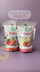 GROUU Puffs! Strawberry Banana / Tomato Herbs 25g - Cemilan Anak Bayi Makanan Snack Sehat Camilan Baby 8 Bulan