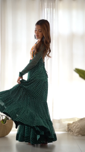 [PRE ORDER] SIZE:- XS TO 2XL ANARKALI GOWN  HEAVY PURE SOFT FOX GEORGETTE LAHERIYA PRINT~ DELIVERY  LEAD TIME 10 DAYS