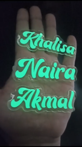 GANTUNGAN KUNCI CUSTOM NAMA GLOW IN THE DARK EMBLEM AKRILIK RESIN SUPER GLOSSY - VIRALNESIA