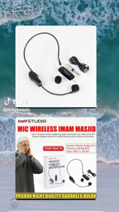 TERLARIS PENGIRIMAN CEPAT COD TaffSTUDIO Wireless Microphone 2.4G Headset 2 PCS with Receiver /MIC IMAN MESJID pakai kerja kantor rapat multifungsi serbaguna suara jernih murah canggih pidato nyanyi karaoke