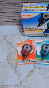 ISI 3-6-12 PCS Tip Ex Kertas 12 Meter Kenko CT-902 Correction Tape