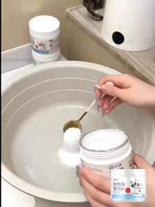 TLE 260g Biological Enzyme Active Oxygen Washing Powder Cloths Foam Cleaner Powder Stain Mold Remover Laundry Supplies