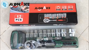 MONAKE Kunci Sok Set 12/32/37/46/53/61/82/94 pcs Set (COD) - Alat Perkakas Motor Multifungsi