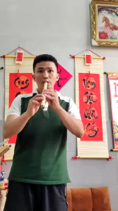 Sáo trúc thổi dọc tone La trầm A4 đầu ngọc chuẩn âm dễ thổi nhất HL15SD Xưởng Sáo Hoàng Lâm