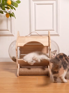 [sg stock] igh solid wood cat house pet house net celebrity space capsule cat house