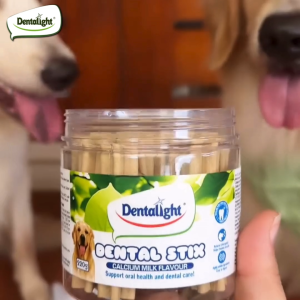 SAVERS PACK x6 Dentalight Calcium Milk Flavor Dental Stix 220g Jars 2.5" Dental Treats for Dogs 20pcs. per pack