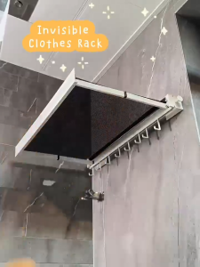 【SG Next Day Delivery】Telescopic invisible folding Aluminum Clothes Drying Rack Punch-free Balcony Railing Space Aluminum Drying Net Indoor and Outdoor Window Drying Net