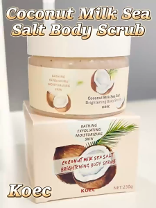 KOEC Tẩy Tế Bào Chết Sữa Dừa Coconut Milk Sea Salt 230g Dưỡng Ẩm Làm Sáng Da Loại Bỏ Bụi Bẩn Tích Tụ Và Làm Thông Thoáng Lỗ Chân Lông Nuôi Dưỡng Làn Da Săn Chắc Đàn Hồi