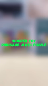 Hntob Wooden Dinosaur Find The Law Wood Dino Chips Kids Toy Math Educational Puzzle