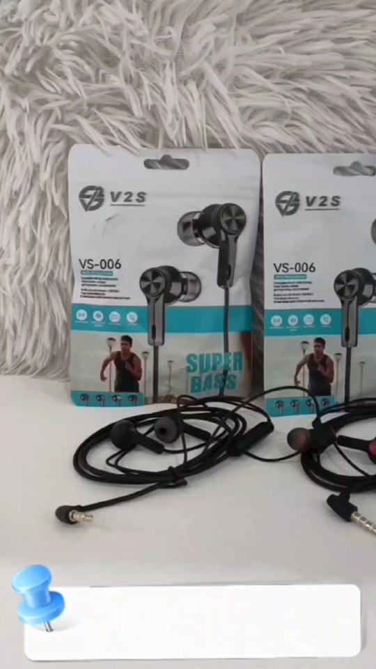 V2S VS-006 Universal 3.5mm Super Bass with Microphone in Earphones Basic Headset