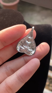 Mặt Dây Chuyền Bạc Ta Lá Bồ Đề Phật Như Lai Bạc Hiểu Minh DMD532