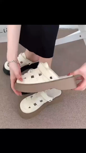 GRATIS BOX  Sepatu Wedges Wanita Sandal Wedges Trendy New Korea Style Premium Wedges Anti  - 0359