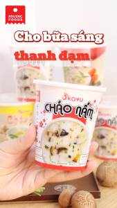Combo 2 ly Cháo ăn liền Asuzac đủ 5 vị (Nấm - Gà- Thịt - Cá) - (36g x 2 ly)