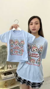 Carotyles Baju Atasan Kaos Couple Keluarga Family Wanita Anak Perempuan Laki Laki Pasangan Oversize Jumbo Lengan Pendek Panjang Korean Style Terbaru Labu Hallow
