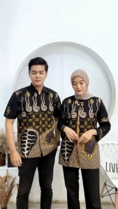 Melody Series Blouse Hem Pakaian Batik Couple Seragam Modern Atasan Baju Kerja Kantor Wanita