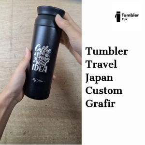 Tumbler Custom Termos Datar Travel Japan Stainless Steel Tahan Air Panas & Dingin 500 ML Vacuum