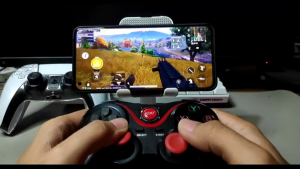 Popcorn D1 Wireless Gamepad PC Game Controller For Mobile Phone Tablet TV Box Holder & Windows PC