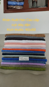 Khăn tắm Cotton Xuất Châu Âu Xuất dư 40x80 cực dày dặn mềm mại thấm hút tốt nhiều màu sắc dễ dàng lựa chọn.