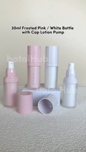 30ml Frosted Pink / White PS Double Layer Bottle with Pink / White Cap PB111