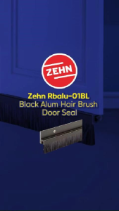 Zehn Rbalu-01Bl Black Alum Hair Brush Door Seal