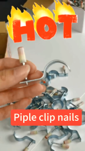 MIFFY Nail Gun Bullets Gun Rivet Nails Special Pipe Clamp Nails Multifunctional Clamp Hook Nail 50pcs/box for Nail Gun