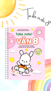 Sách - Take note Văn 8 ( có lò xo ) dùng cho cả 3 bộ SGK cánh diều  kết nối chân trời ) bìa hồng