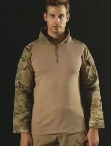RAGON Silver Knight Mens Tactical Long Sleeve Frog Shirt T-Shirt Mens BDU Uniform