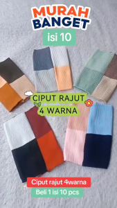 FLASH SALE - 3 PCS BANDANA RAJUT 4 WARNA. INER. CIPUT RAJUT. DALAMAN HIJAB
