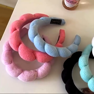 Girls Headwear Hairband Fashionable Sponge Thickened Headband  Facial Cleansing Removal Skincare Hair Accessories