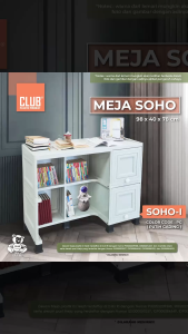MEJA KERJA MEJA BELAJAR PLASTIK SOHO CLUB [CLBBOX]