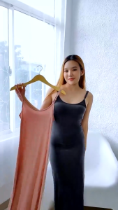 (FASHION KEKINIAN) TANKTOP DRESS PARTY PANJANG KOREAN STYLE MAXI BODYCON TALI SPAGETI VIRAL TERLARIS