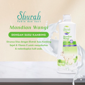 SHURAH Mandian Wangi Body Wash Shower Gel 650ml ( Susu Kambing ) ( Gamat & Timun ) ( Susu Protin )