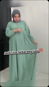 Gamis Salsa Cringkle Airflow Premium Ld 120cm / Gamis Busui Friendly Gratis Ongkir