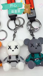 "RGK" Gantungan Kunci Violent Bear Beruang Galak Keychains Violent Bear 3D