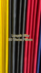 (A14)  Silky Curtain !!! Siap Jahit Langsir Kain Tebal Curtain Semi Blackout !! 31 Warna Pilihan Menarik.