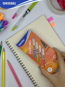 GREEBEL Pulpen Ballpen Pen Gel | PAPORO GP-507 0.5 BLACK | Pulpen Gel Greebel Pena Bolpen Bolpoin Gel