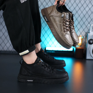 Moonsite Sepatu sneakers model kulit YEAPOON Premium Import cocok di pakai formal dan sepatu jalan Sepatu hitam dan sepatu high